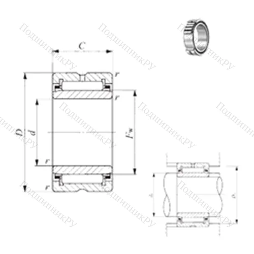 Подшипник игольчатый радиальный TAFI 9012036