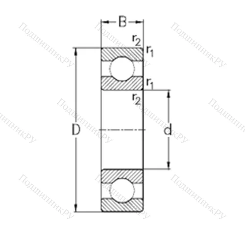 Подшипник шариковый радиальный 6348-M