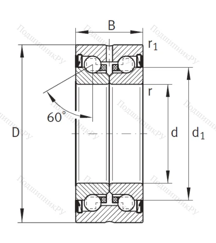 Сверхточный подшипник ZKLN 2052-2RS-XL