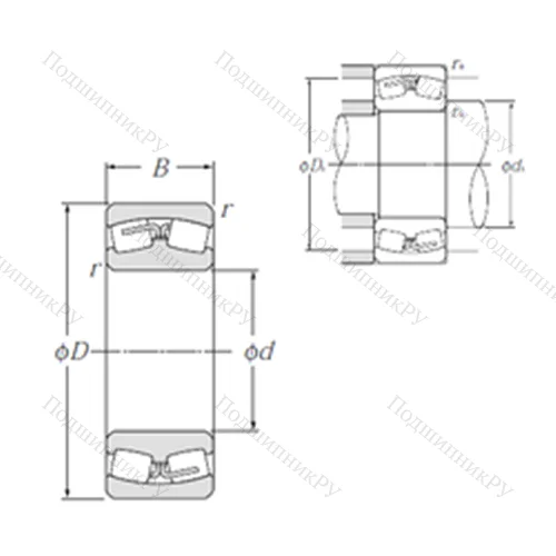 Подшипник роликовый радиальный самоцентрирующийся 21312