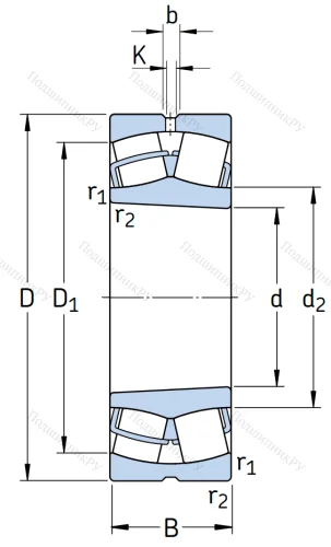 Сферический роликовый подшипник 24024 CC/W 33