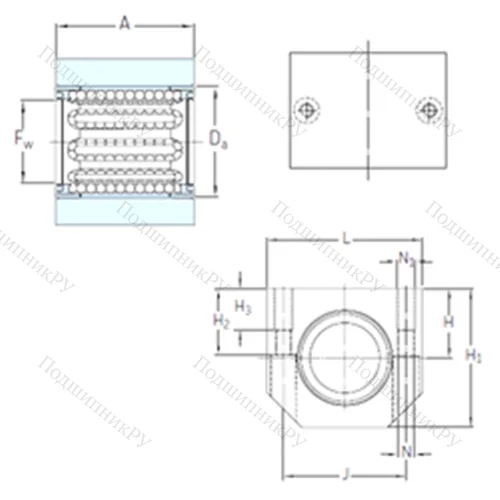 Подшипник шариковый линейный LUHR 16-2LS