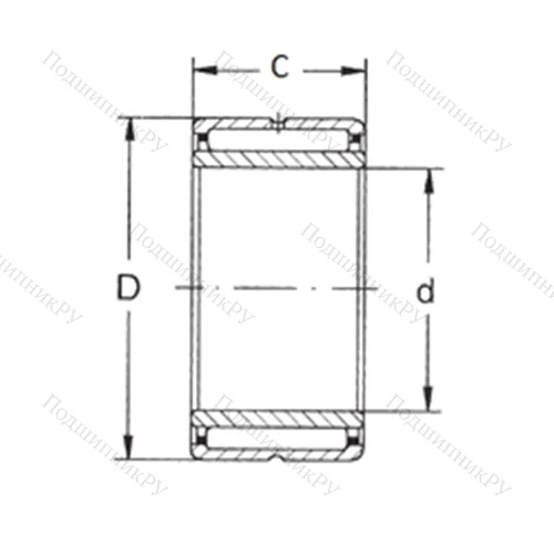 Подшипник игольчатый радиальный NKI 50/35