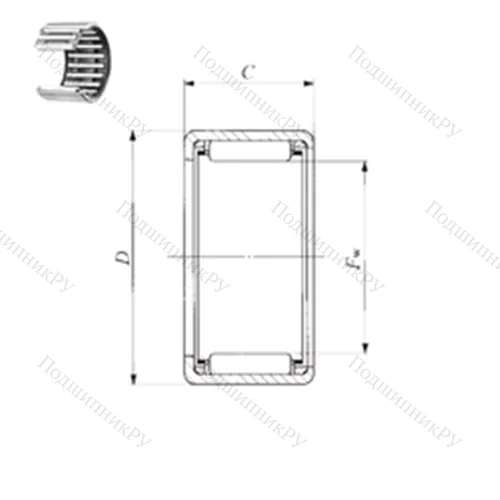 Подшипник игольчатый радиальный BHA 912 Z от производителя  IKO