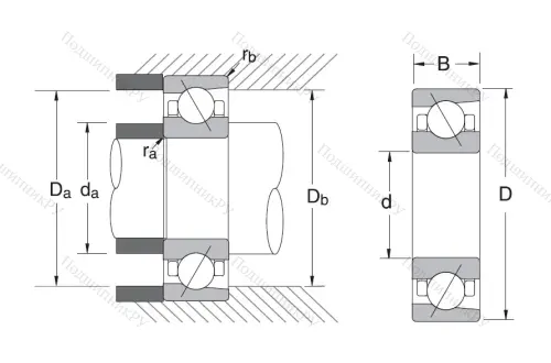 Сверхточный подшипник 7210 CTRSULP 3