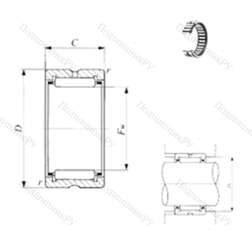 Подшипник игольчатый радиальный BR 243320