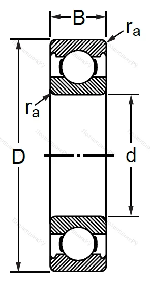 Шариковый однорядный подшипник 6-311 A (6311)