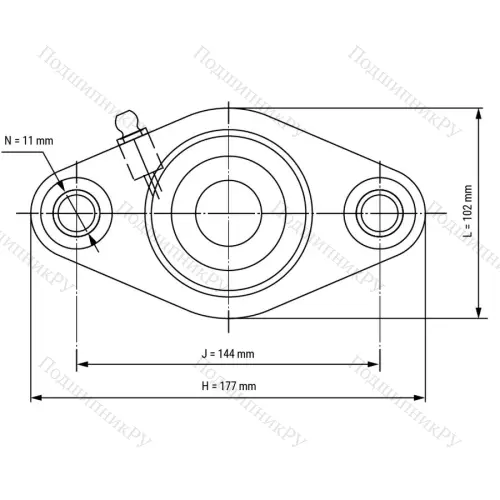 Подшипниковый узел WP-SSBFL 208 - Вал: 40 мм от производителя  LPZ