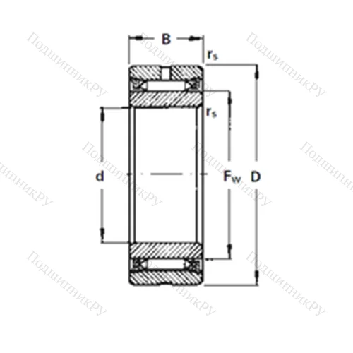 Подшипник игольчатый радиальный NA 22030
