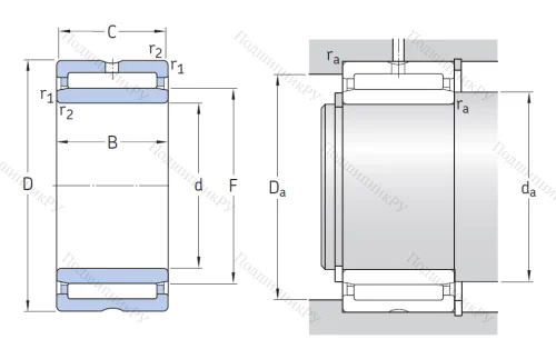 Игольчатый подшипник NA 4905