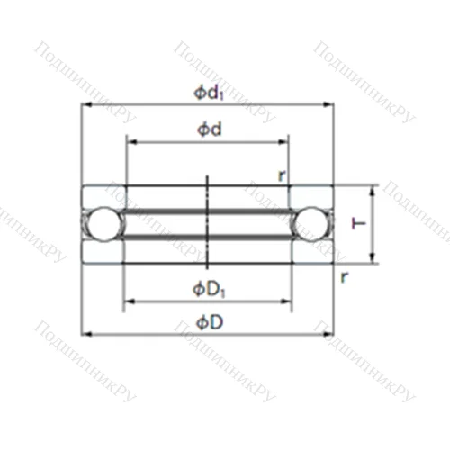 Подшипник шариковый упорный 3909 от производителя  NACHI