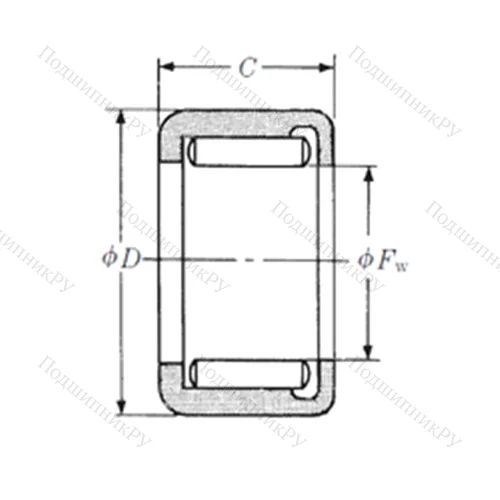 Подшипник игольчатый радиальный DD 500302