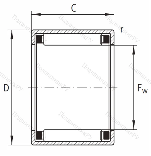 Игольчатый подшипник HK 0509 от производителя  INA