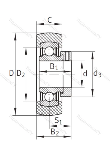 Закрепляемый подшипник RABRB 25/62 FA 106 от производителя  INA