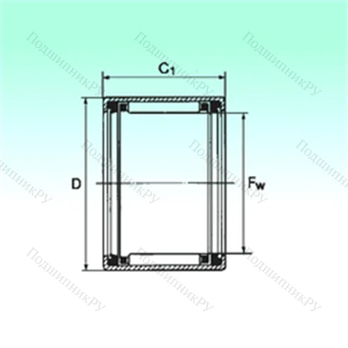 Подшипник игольчатый радиальный HK 1816 2RS