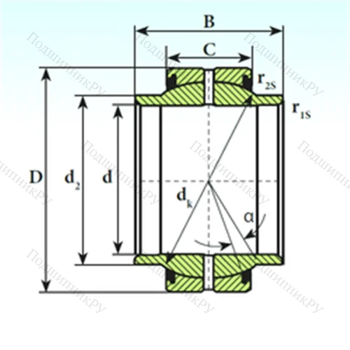 Подшипник скольжения сферический GEEM 45 ES 2RS