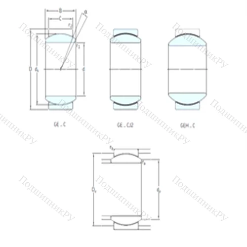 Подшипник скольжения сферический GE 110TXA-2LS