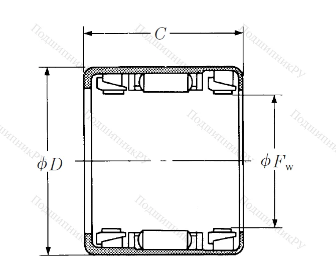 Подшипник обгонной муфты  4 RCB-121616