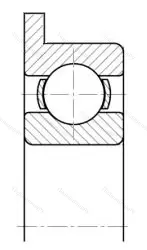 Подшипник  1840081 размер 1x3x1