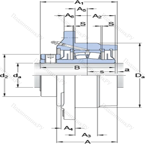 Фланцевые роликоподшипниковые узлы (стопорное кольцо и втулка, для дюймовых валов) FYRP 1 11/16-18