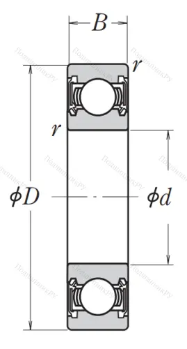 Однорядный шариковый подшипник 6028 DDU от производителя  NSK
