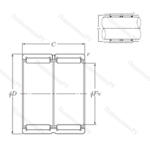 Подшипник игольчатый радиальный RNA 6904R
