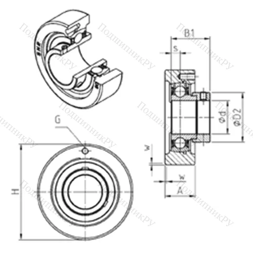 Подшипниковый узел шариковый радиальный ESC 203