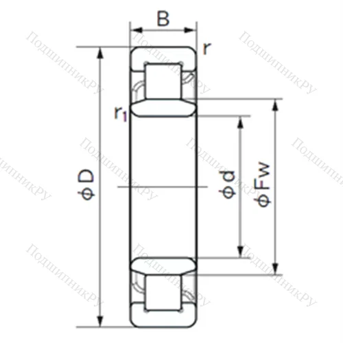 Подшипник роликовый радиальный NU 330