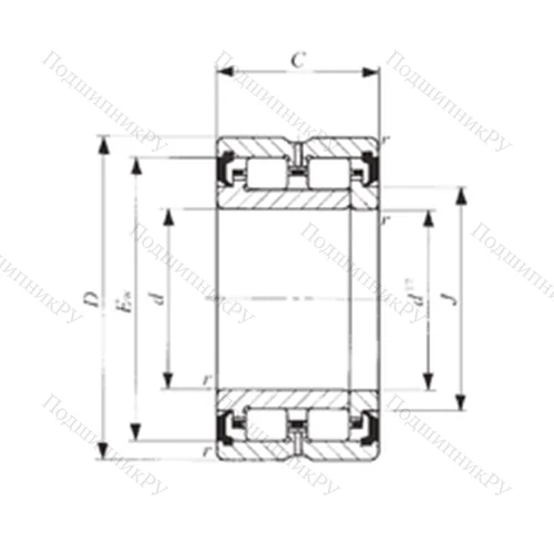 Подшипник роликовый радиальный NAU 4913UU