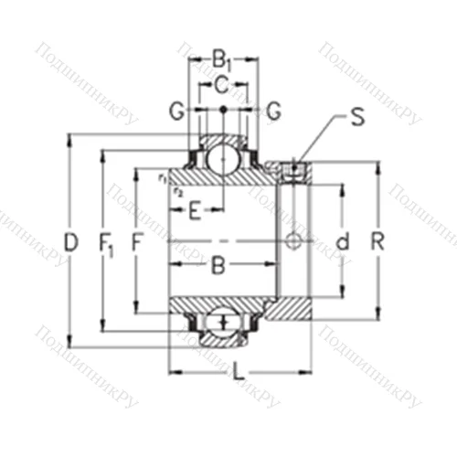 Подшипник шариковый радиальный GE 80-KRRB