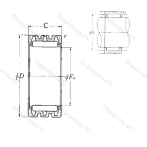 Подшипник игольчатый радиальный RNA 4909S