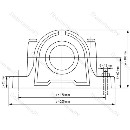 Разборный корпус опорного блока SNL 508-607 / Вал 35мм