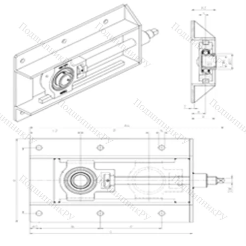 Подшипниковый узел шариковый радиальный UST 211+WB
