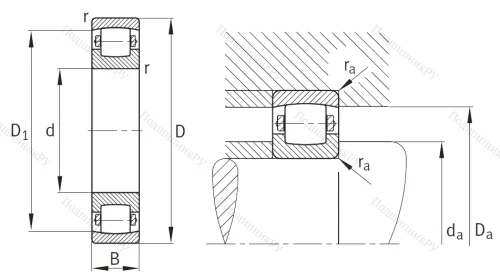Сферический роликовый подшипник 20210 TVP