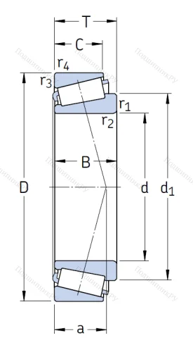Конический роликовый подшипник 32308 J 2/Q