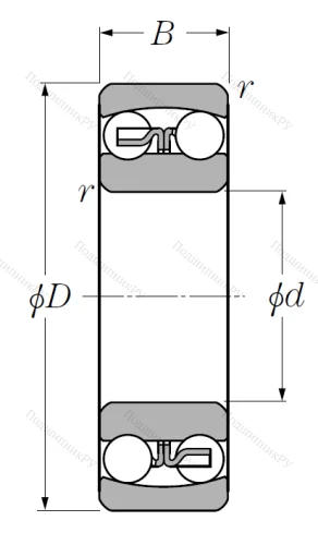 Двухрядный шариковый подшипник 1314 S