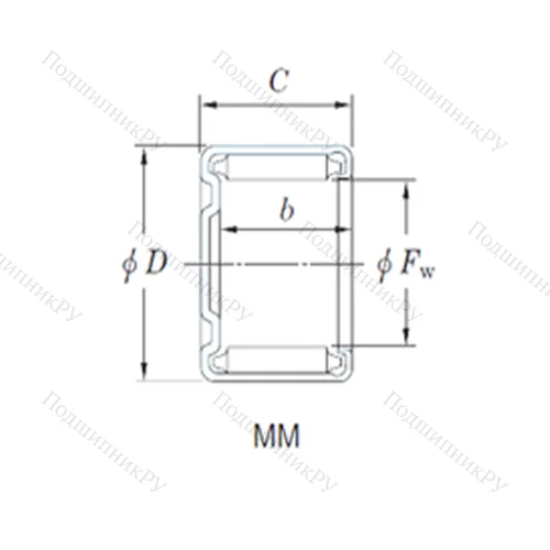Подшипник игольчатый радиальный 18MM 2412