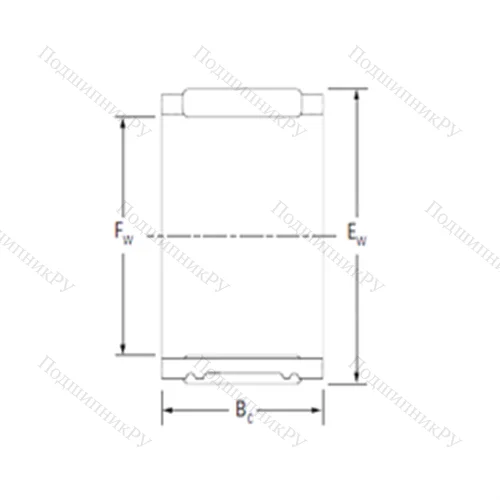 Подшипник игольчатый радиальный RPU 283538A