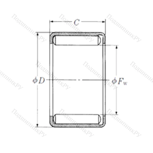 Подшипник игольчатый радиальный Y-2020