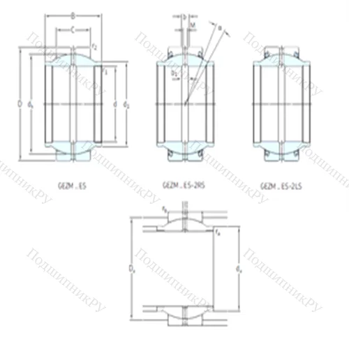 Подшипник скольжения сферический GEZM 204ES-2RS