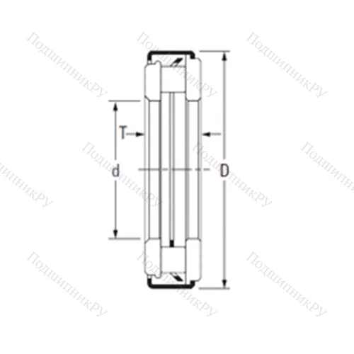 Подшипник игольчатый упорный ARZ 14 60 86