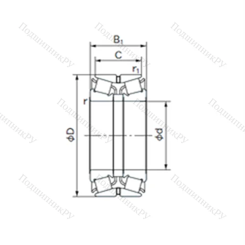 Подшипник роликовый радиально-упорный 60KBE 22