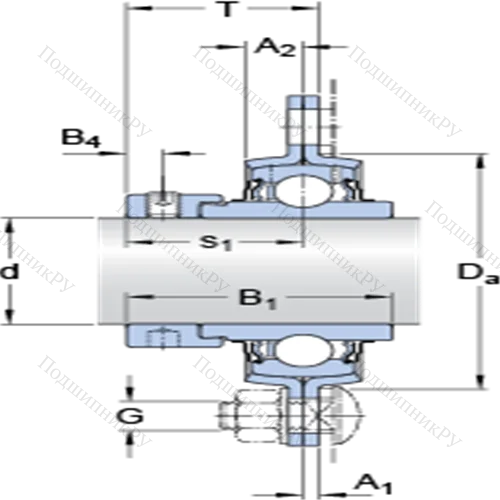 Фланцевые подшипниковые узлы типа Y (литой корпус, круглый фланец, крепление стопорными винтами) PF 50 WF