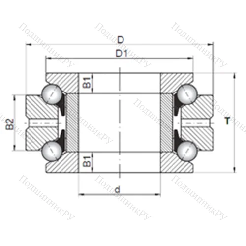 Подшипник шариковый упорно-радиальный 234419