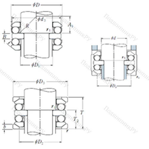 Подшипник шариковый упорный 54312U от производителя  NSK