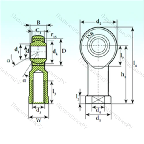 Подшипник скольжения сферический TSF 12.1 C