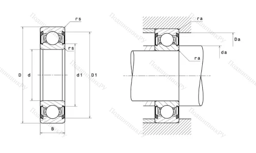 Высокотемпературный  подшипник 6309 FT 150ZZ от производителя  SNR