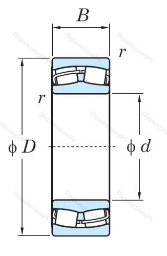 Сферический роликовый подшипник 22210 RZW 33