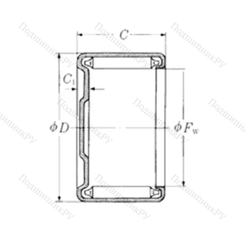 Подшипник игольчатый радиальный MJ-20161