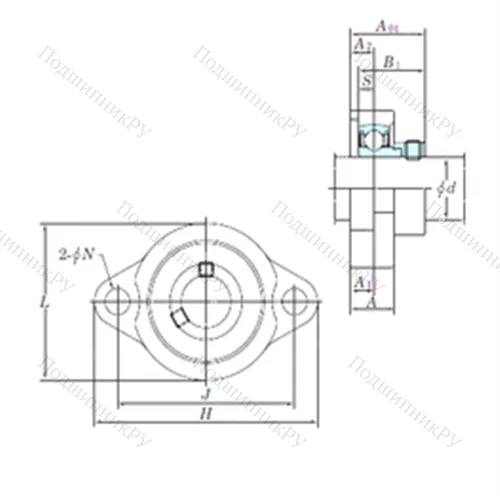 Подшипниковый узел шариковый радиальный ALF 203